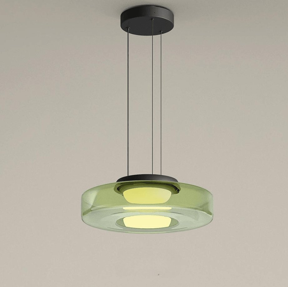 Lustra Suspension en Verre à Cercles Multi-Niveaux - Neutralighting
