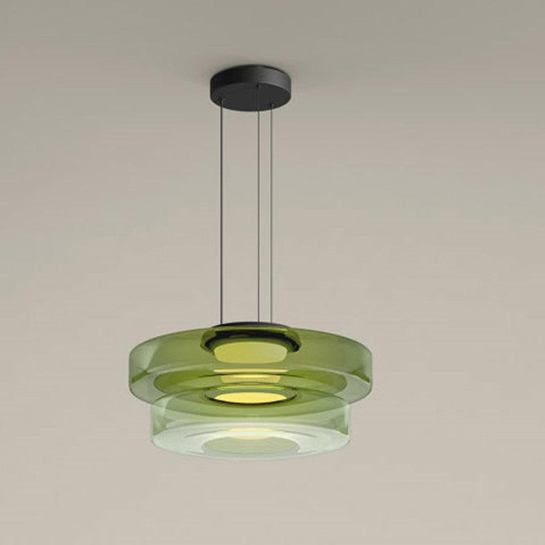 Lustra Suspension en Verre à Cercles Multi-Niveaux - Neutralighting