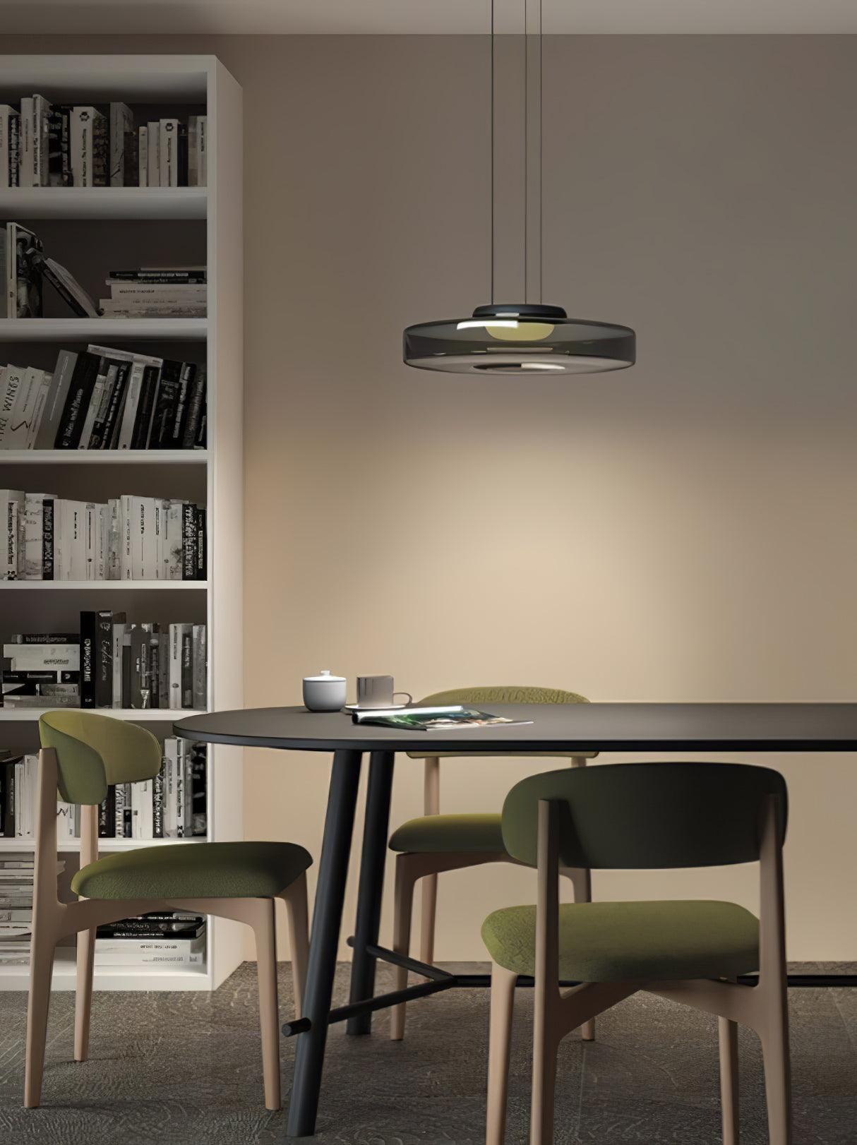 Lustra Suspension en Verre à Cercles Multi-Niveaux - Neutralighting