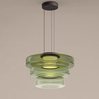 Lustra Suspension en Verre à Cercles Multi-Niveaux - Neutralighting