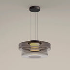 Lustra Suspension en Verre à Cercles Multi-Niveaux - Neutralighting