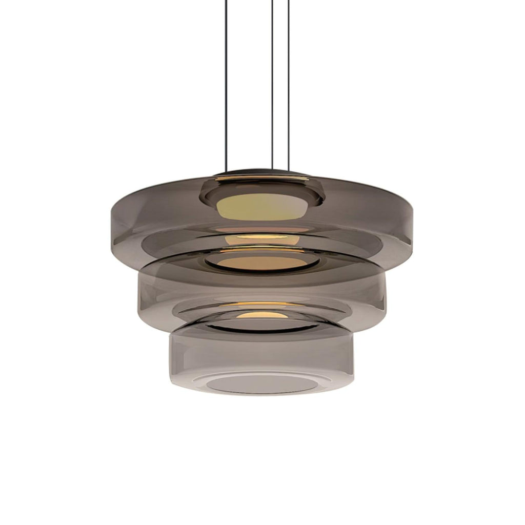 Lustra Suspension en Verre à Cercles Multi-Niveaux - Neutralighting