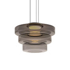 Lustra Suspension en Verre à Cercles Multi-Niveaux - Neutralighting