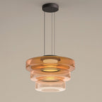 Lustra Suspension en Verre à Cercles Multi-Niveaux - Neutralighting