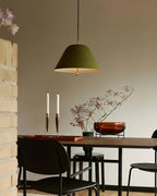 Solain Suspension moderne avec abat-jour vert et blanc minimaliste - Neutralighting