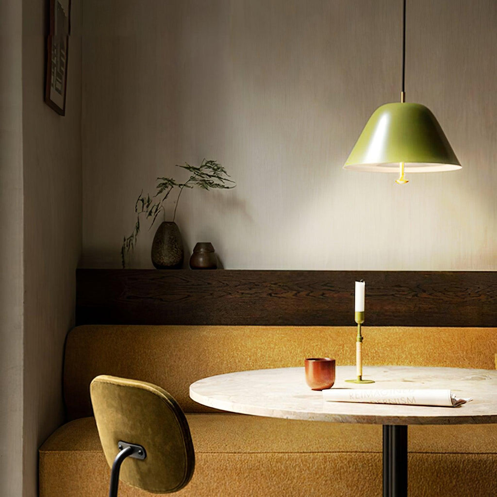 Solain Suspension moderne avec abat-jour vert et blanc minimaliste - Neutralighting