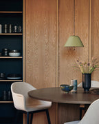 Solain Suspension moderne avec abat-jour vert et blanc minimaliste - Neutralighting