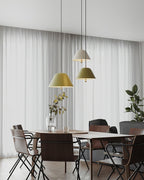 Solain Suspension moderne avec abat-jour vert et blanc minimaliste - Neutralighting