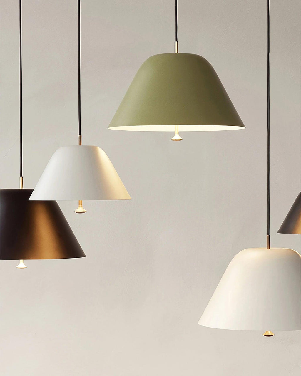 Solain Suspension moderne avec abat-jour vert et blanc minimaliste - Neutralighting