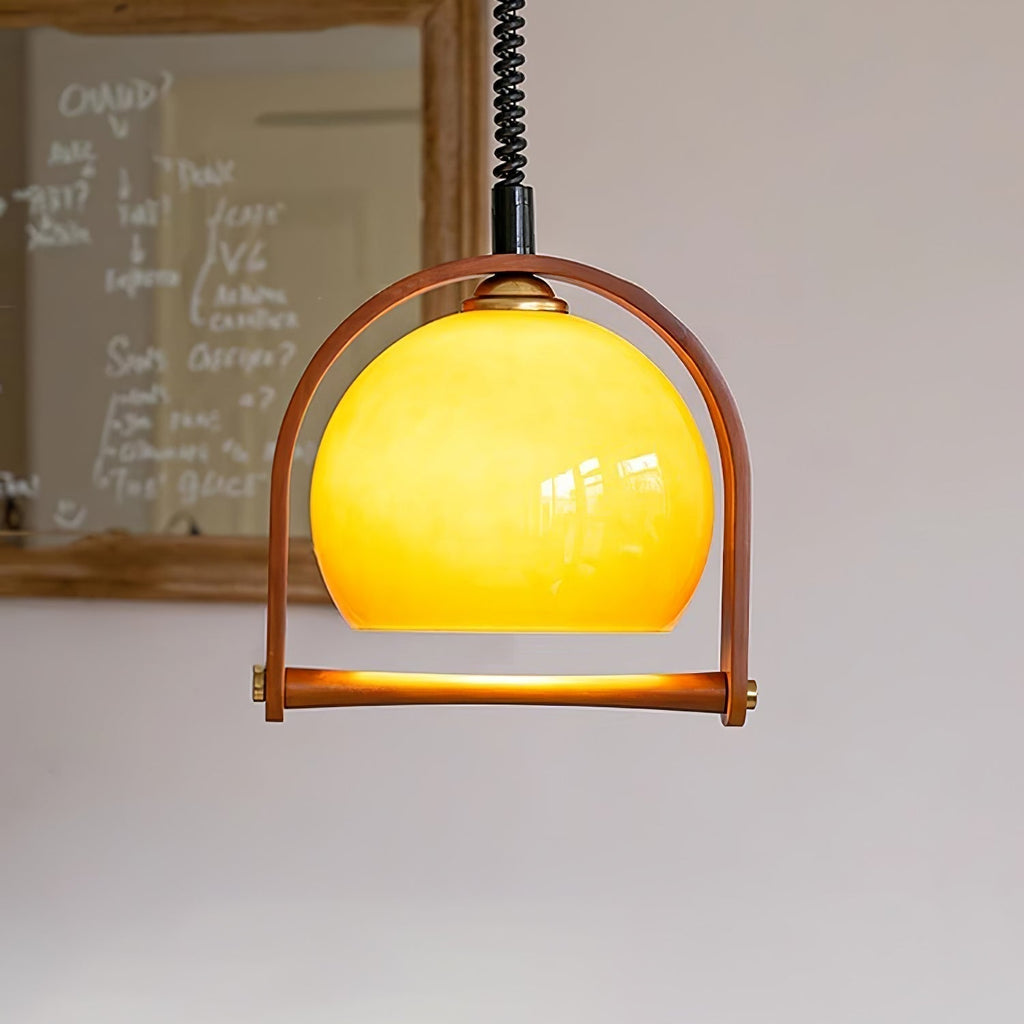 Cesilarae Premium Nordic Art Verre Bois Suspension - Neutralighting