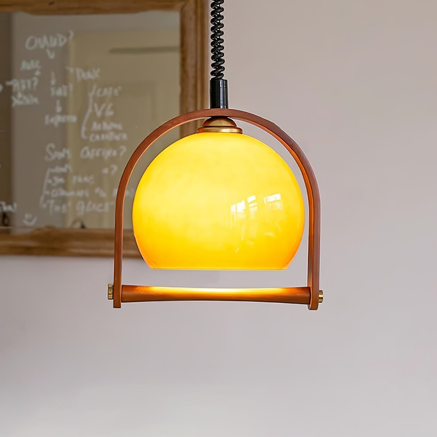 Cesilarae Premium Nordic Art Verre Bois Suspension - Neutralighting