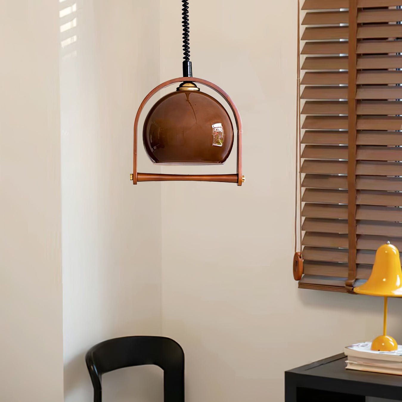 Cesilarae Premium Nordic Art Verre Bois Suspension - Neutralighting