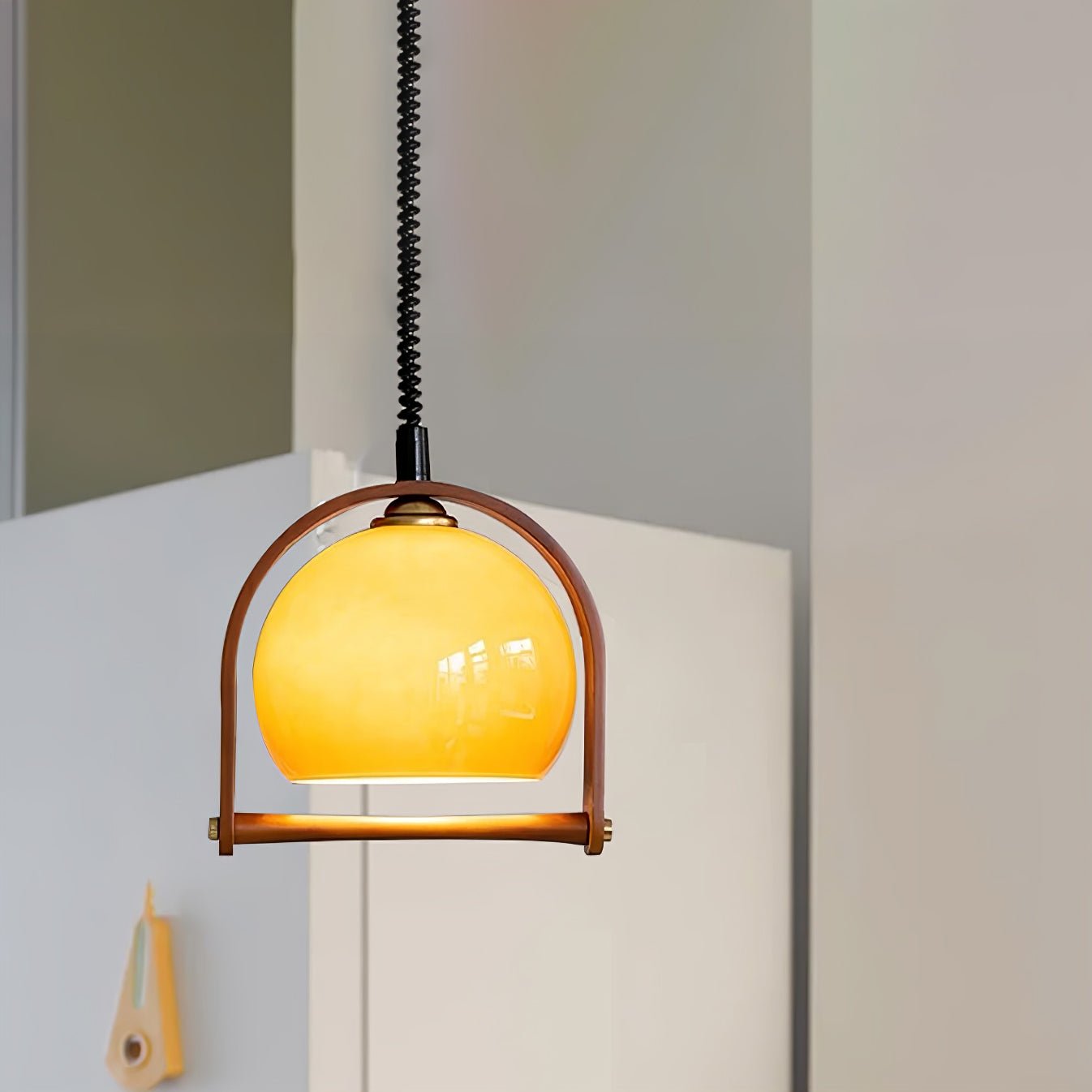 Cesilarae Premium Nordic Art Verre Bois Suspension - Neutralighting
