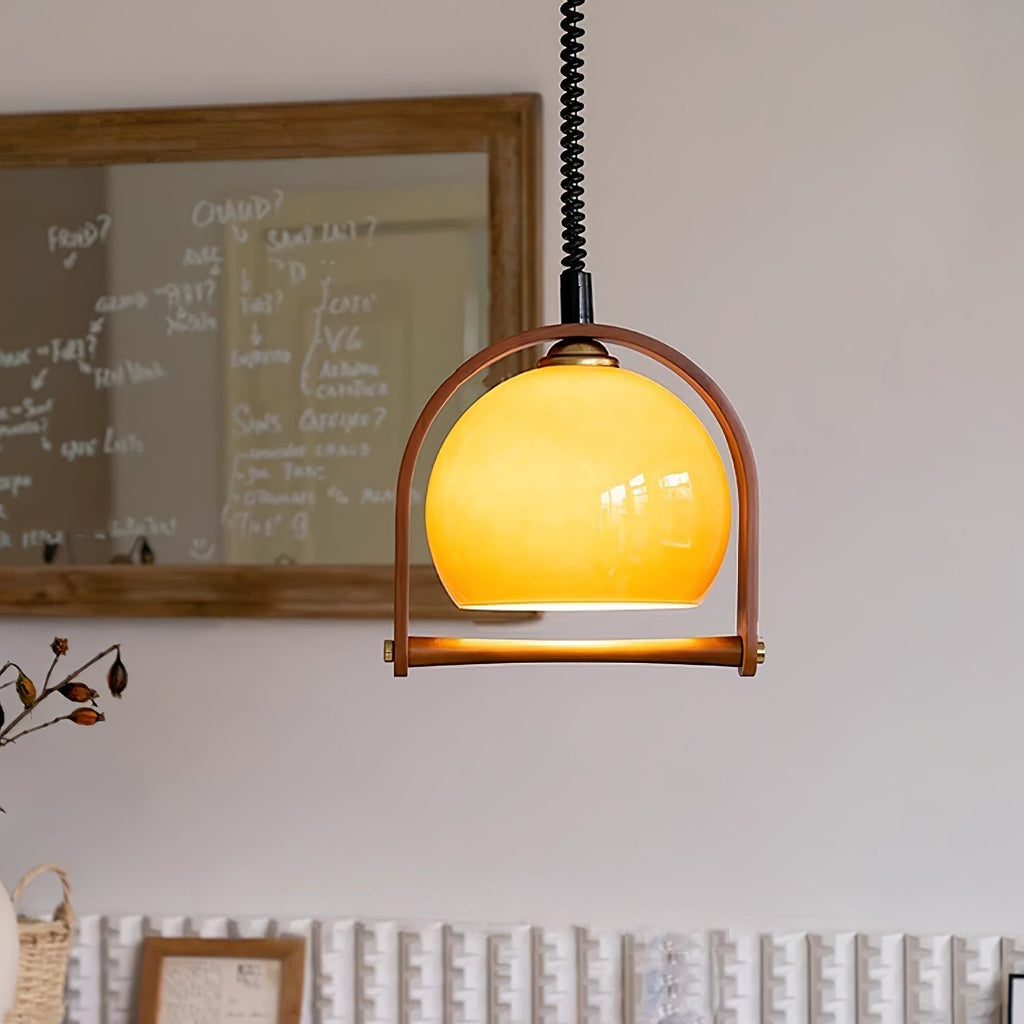 Cesilarae Premium Nordic Art Verre Bois Suspension - Neutralighting