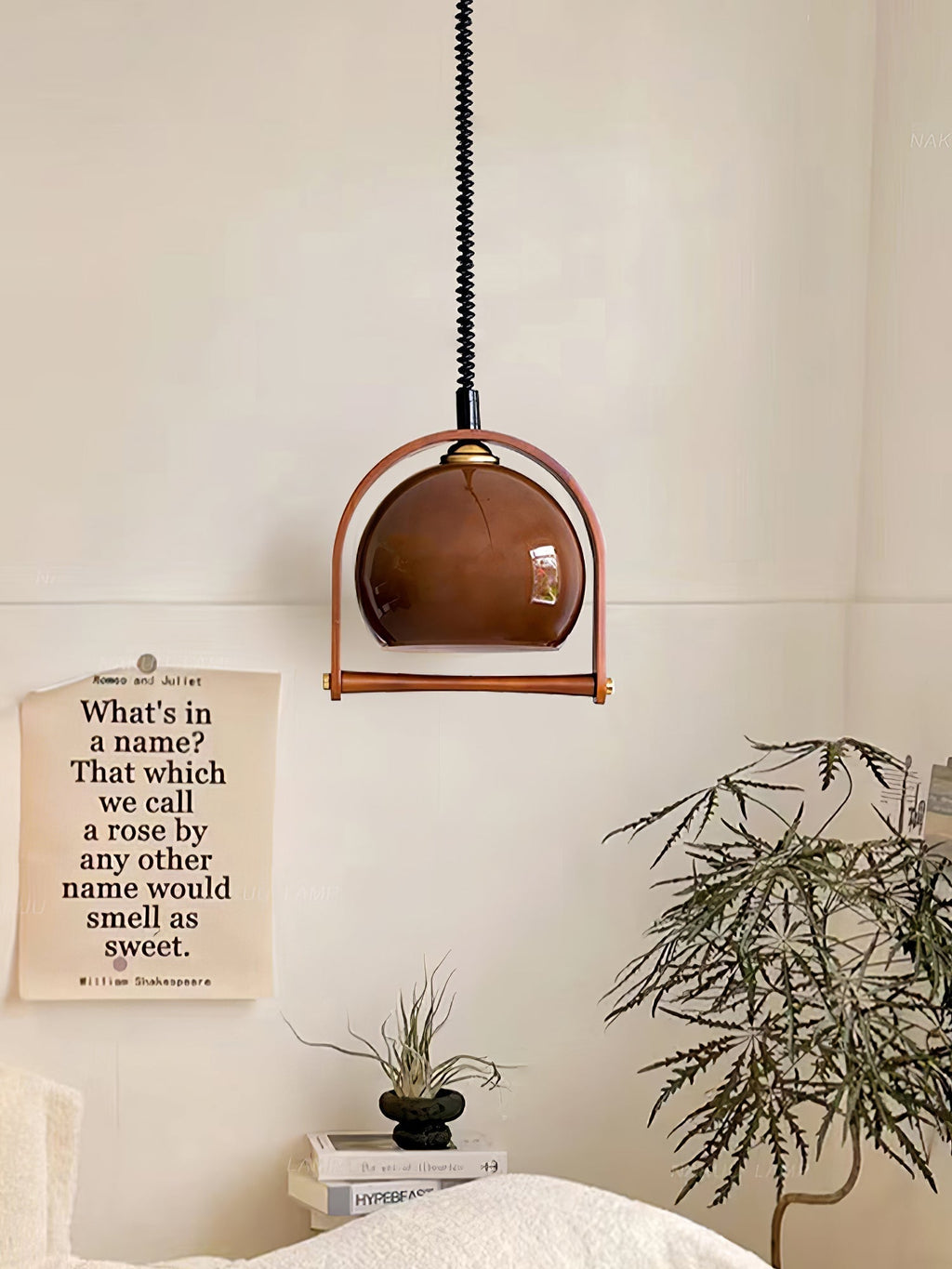Cesilarae Premium Nordic Art Verre Bois Suspension - Neutralighting