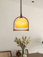 Cesilarae Premium Nordic Art Verre Bois Suspension - Neutralighting