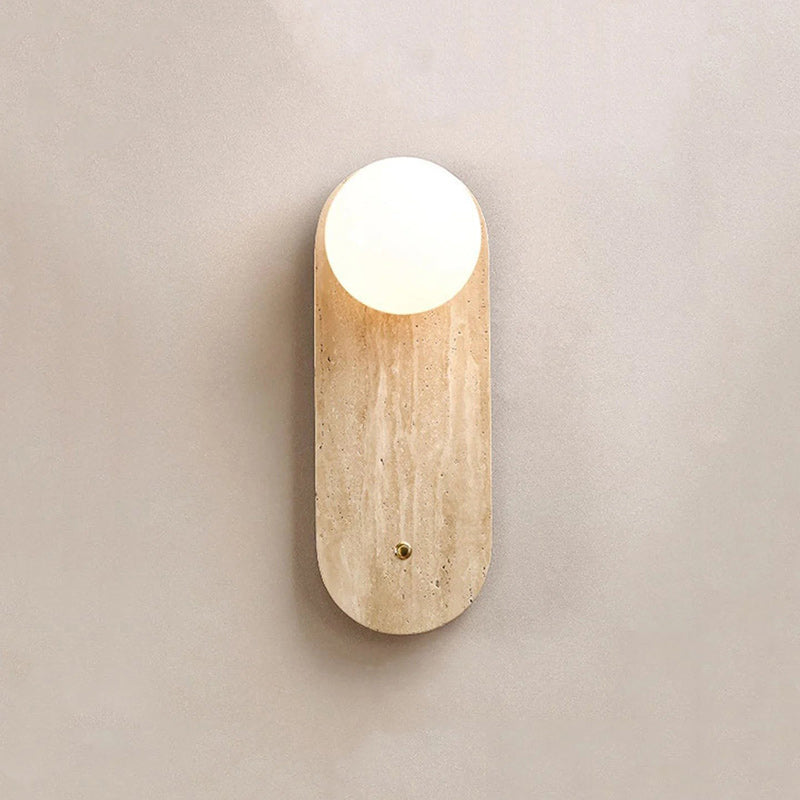 Lampe Murale en Travertin et Verre Moderne Minimaliste Zeshaen - Neutralighting