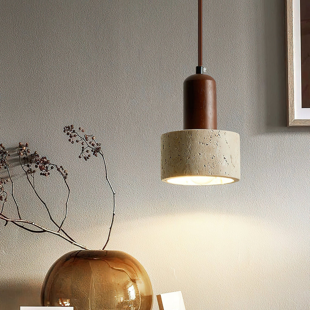 Ilshaa Suspension Minimaliste en Travertin - Neutralighting