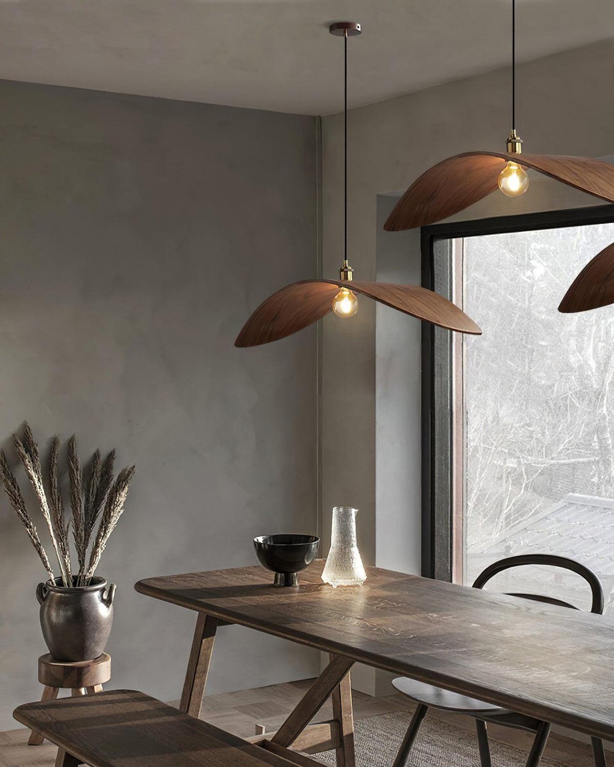 Libelle Suspension en Bois Courbé à Ailes - Neutralighting
