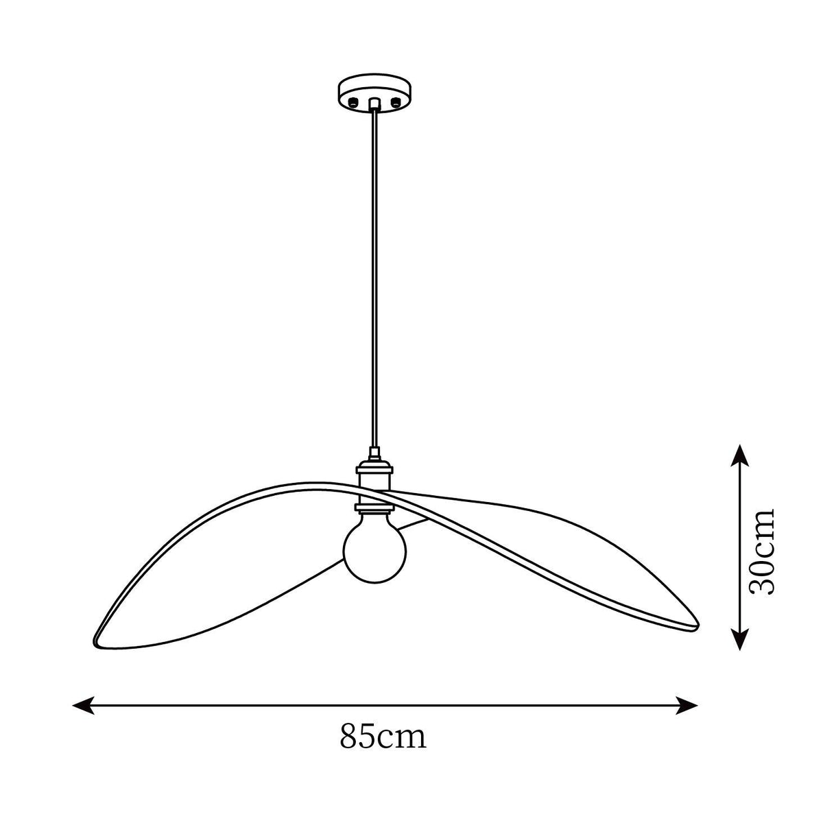 Libelle Suspension en Bois Courbé à Ailes - Neutralighting