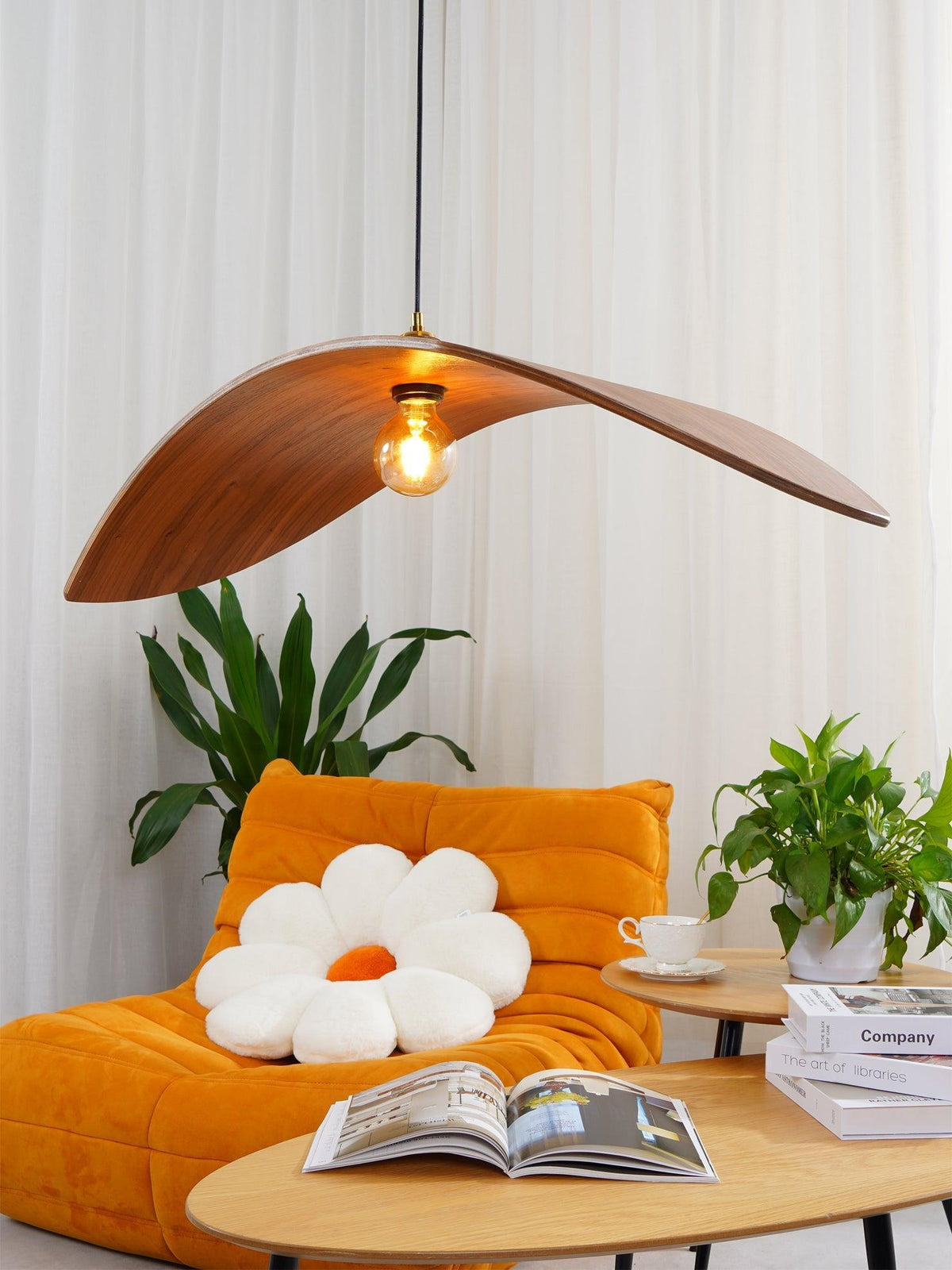 Libelle Suspension en Bois Courbé à Ailes - Neutralighting
