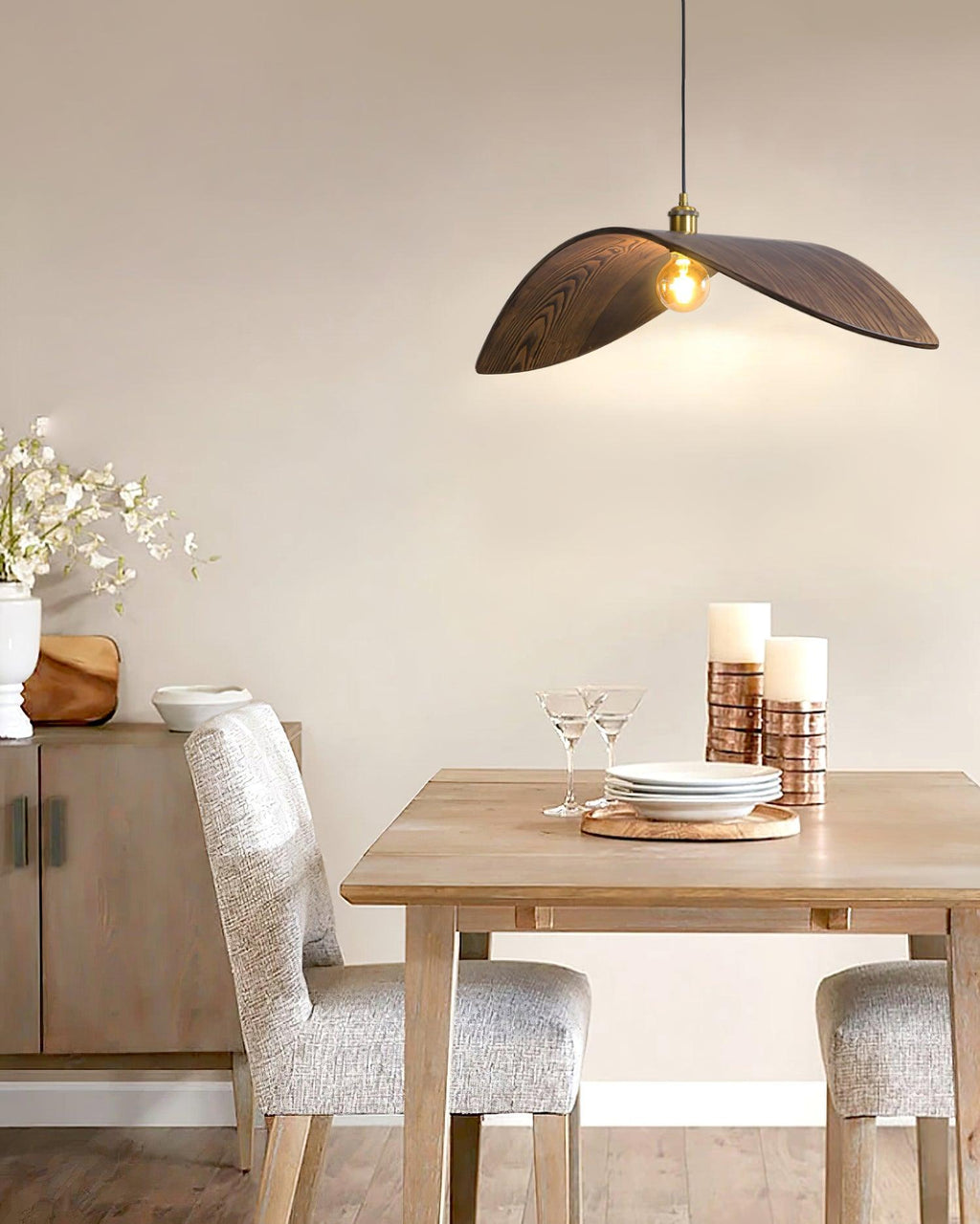 Libelle Suspension en Bois Courbé à Ailes - Neutralighting