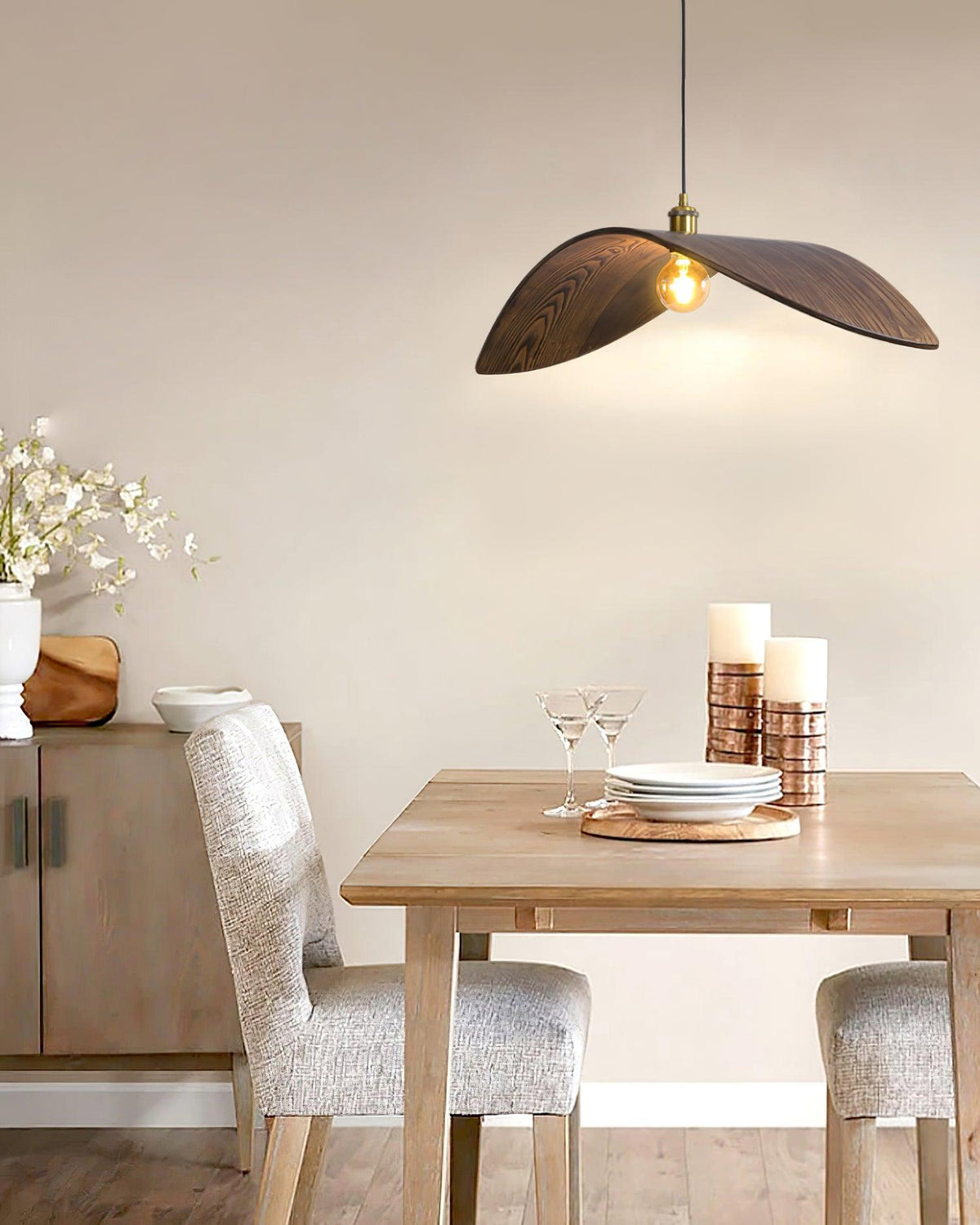 Libelle Suspension en Bois Courbé à Ailes - Neutralighting
