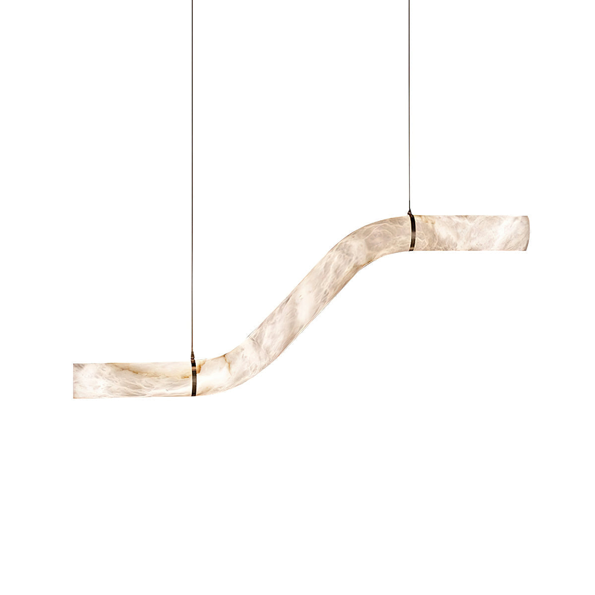 Liberty Chandelier Silhouette Ruban D'Albâtre Courbé - Neutralighting