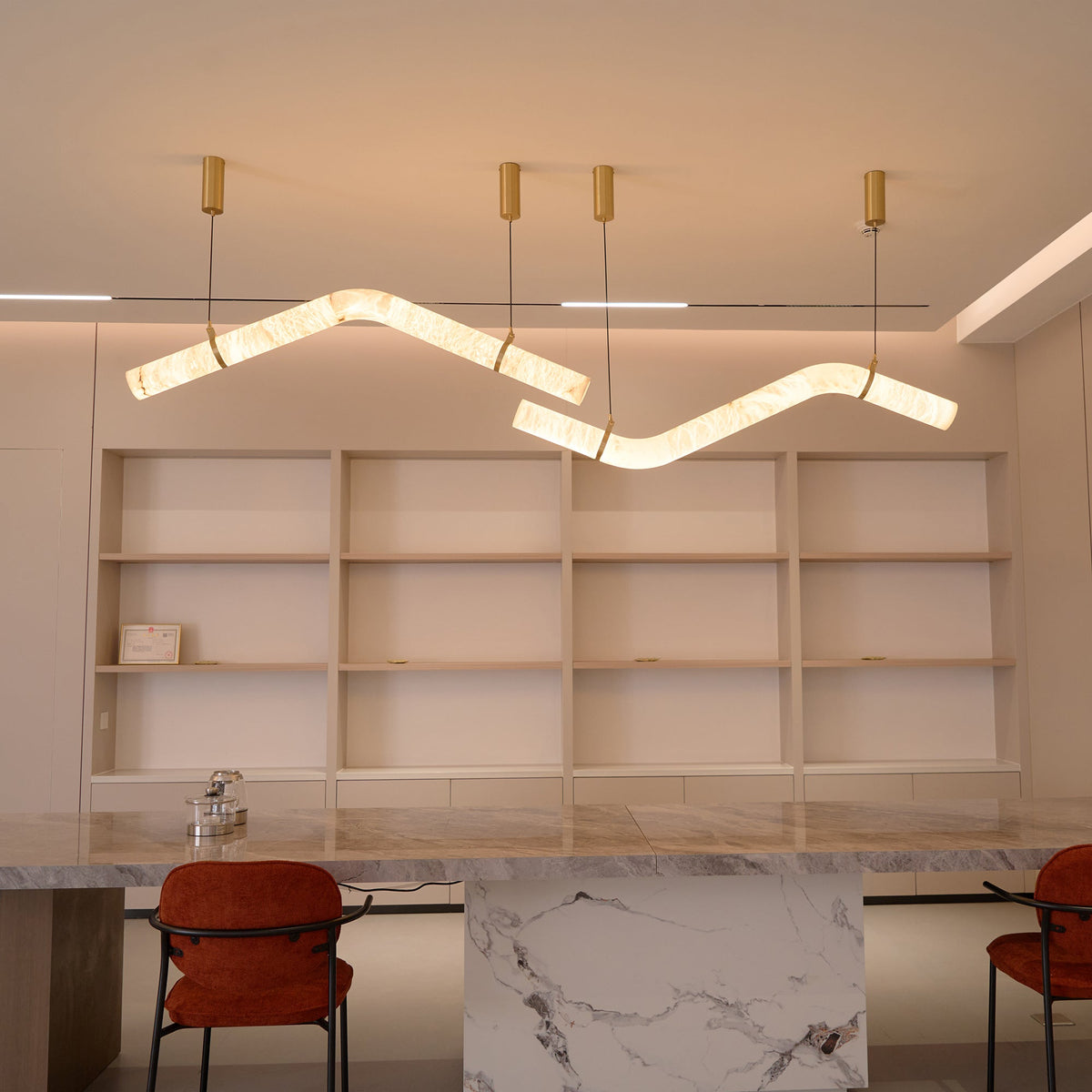 Lampe Pendentive Alabâtre Minimaliste Premium Élégance Errina - Neutralighting