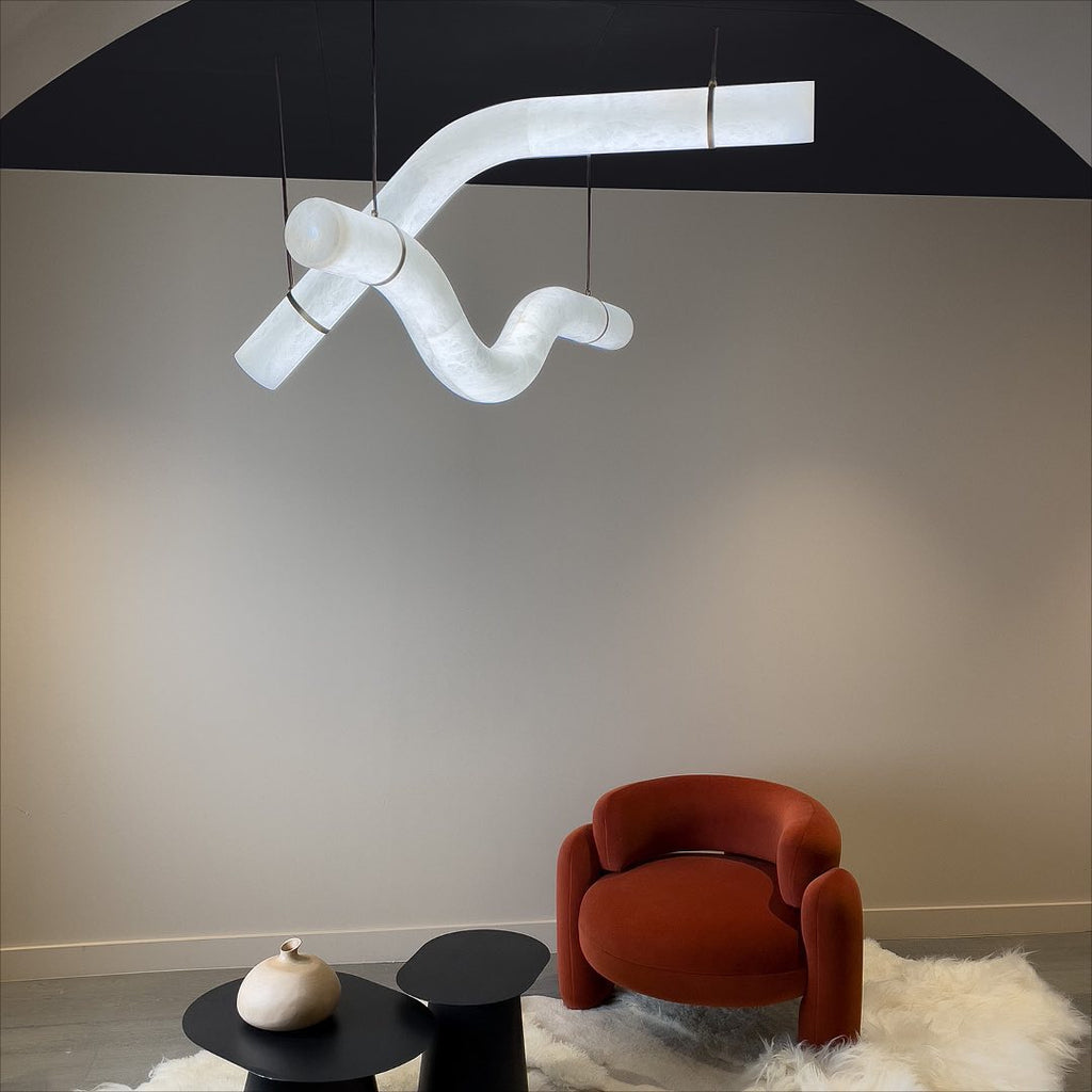 Lampe Pendentive Alabâtre Minimaliste Premium Élégance Errina - Neutralighting