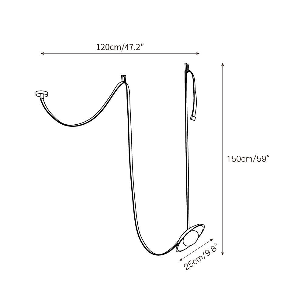 Lampe Pendentive en Cuir et Travertin Rail Moderne Minimaliste Olnoran - Neutralighting
