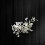 Olivia Chandelier en Céramique Feuilles de Ginkgo aux Courbes Organiques - Neutralighting