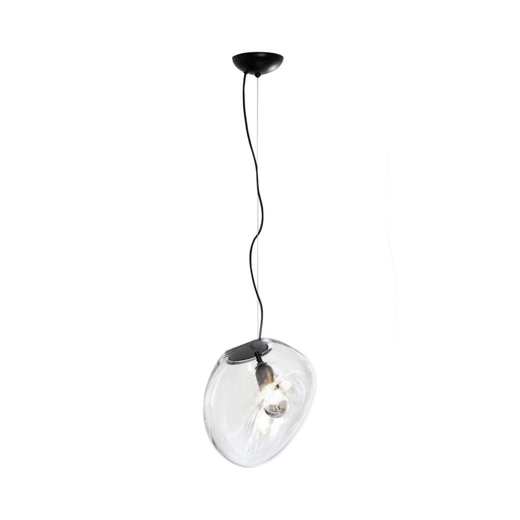 Lampe Pendentive en Verre Noir Moderne Minimaliste Lymara - Neutralighting