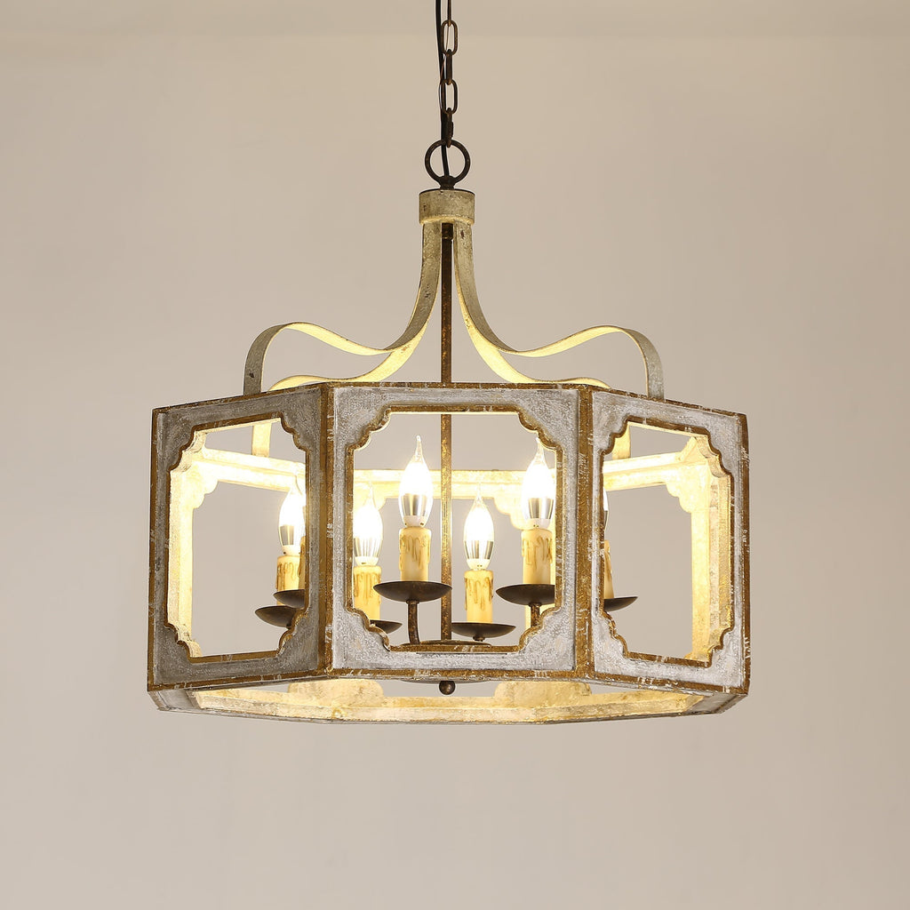 Lampe Pendentive en Bois et Métal Country Créativité Individuelle Virinira - Neutralighting