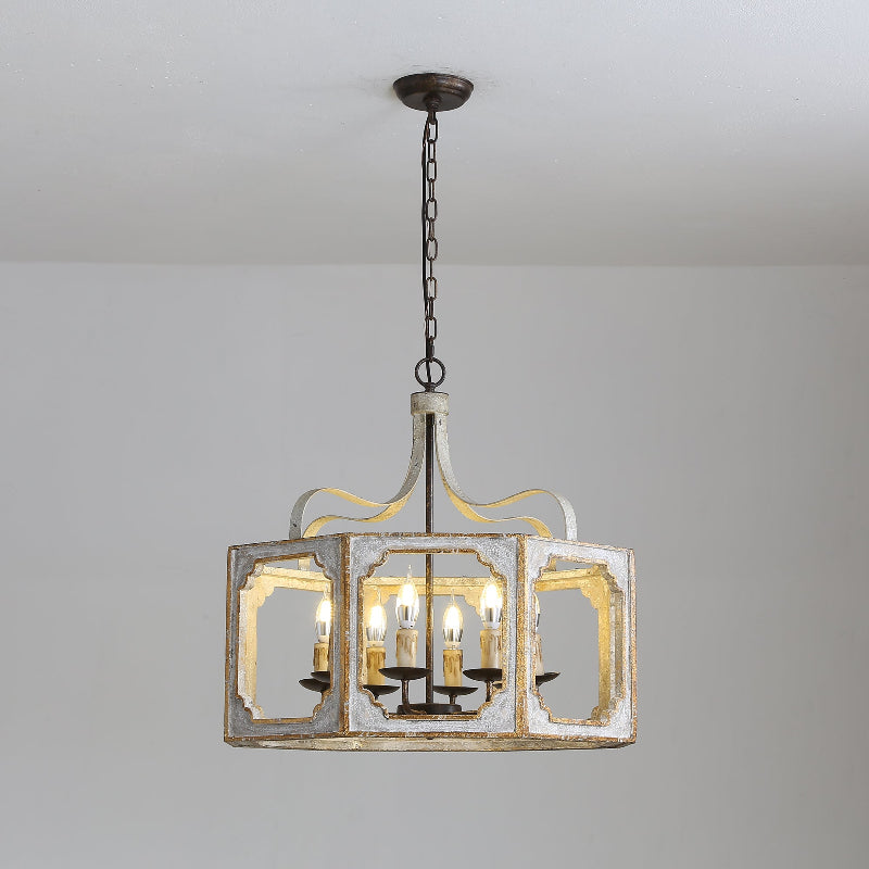 Lampe Pendentive en Bois et Métal Country Créativité Individuelle Virinira - Neutralighting