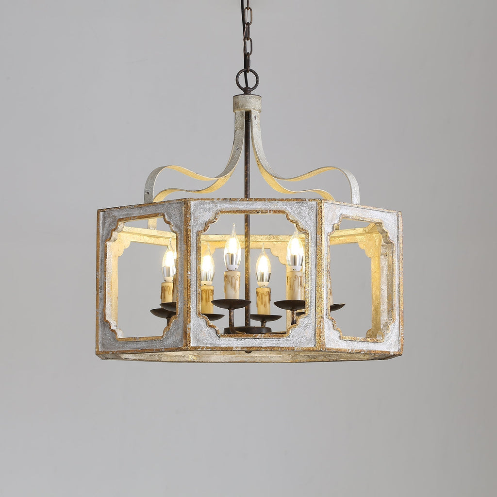 Lampe Pendentive en Bois et Métal Country Créativité Individuelle Virinira - Neutralighting