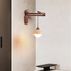 Fossil Travertine Swing Arm Wall Lamp Plug-in - Neutralighting
