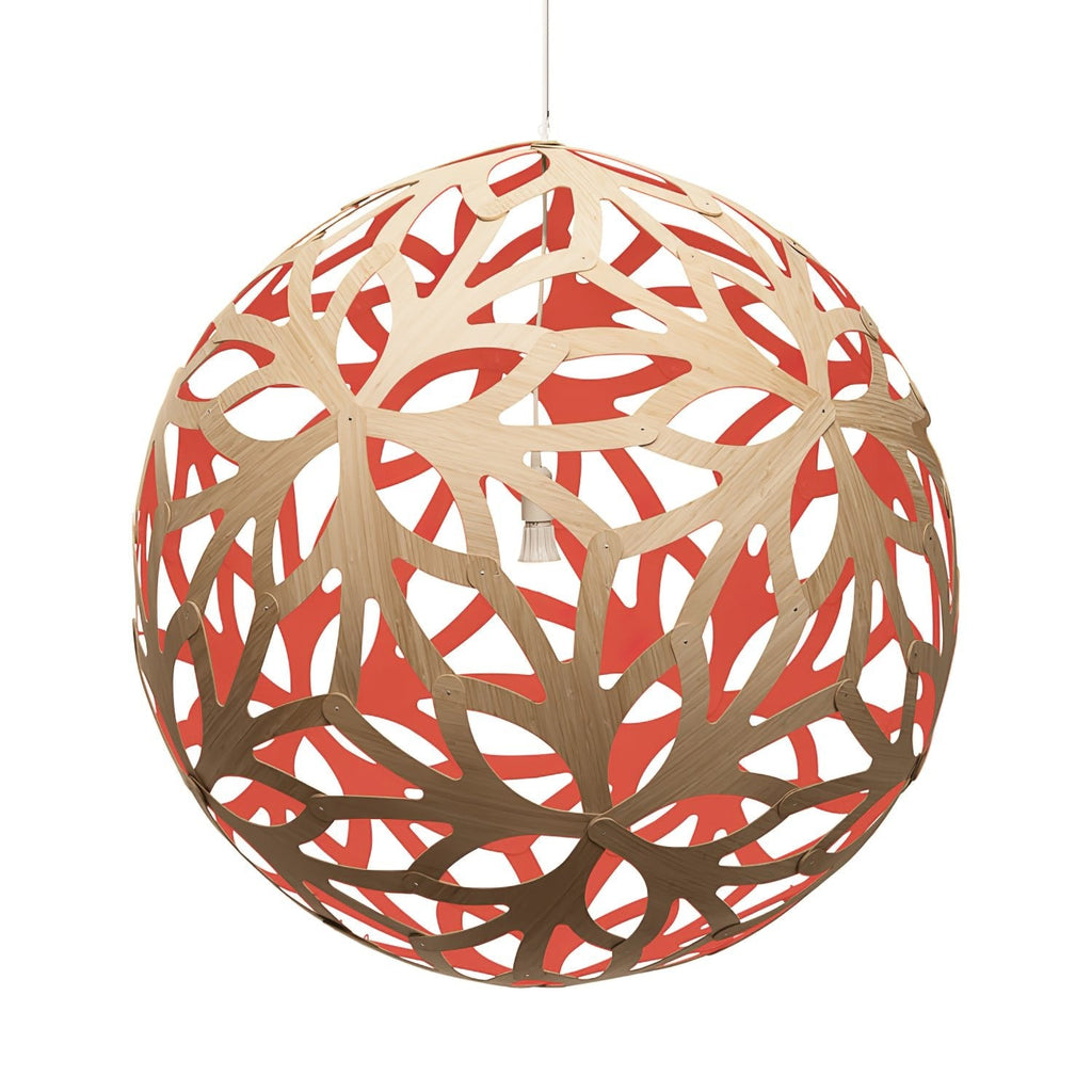 Lustra Suspension Géométrique en Bois Tressé - Neutralighting