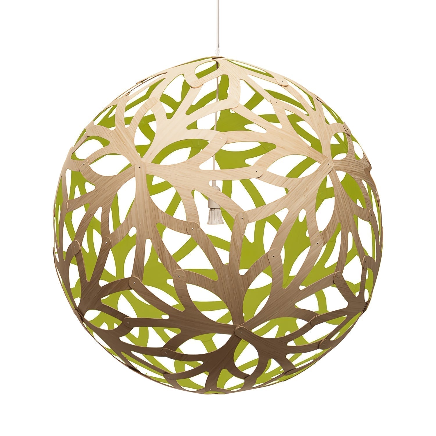 Lustra Suspension Géométrique en Bois Tressé - Neutralighting