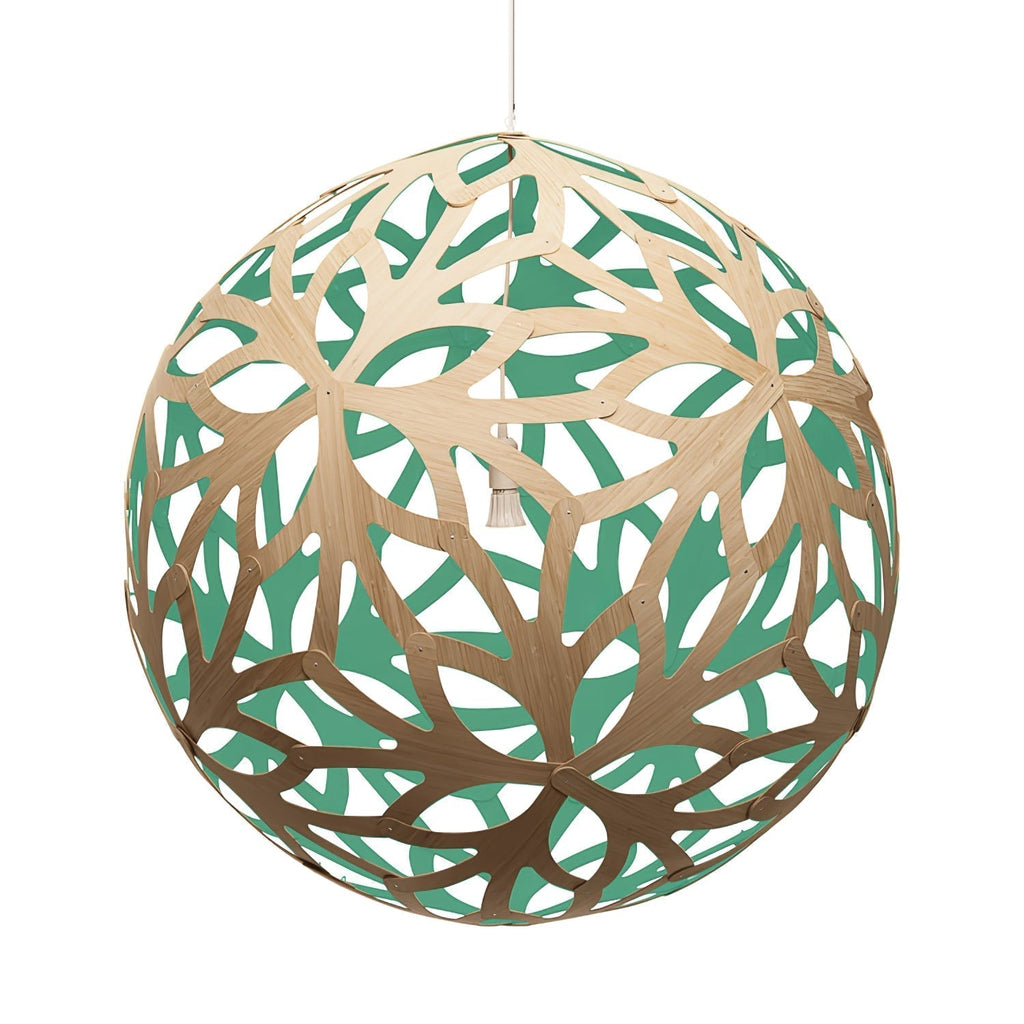 Lustra Suspension Géométrique en Bois Tressé - Neutralighting