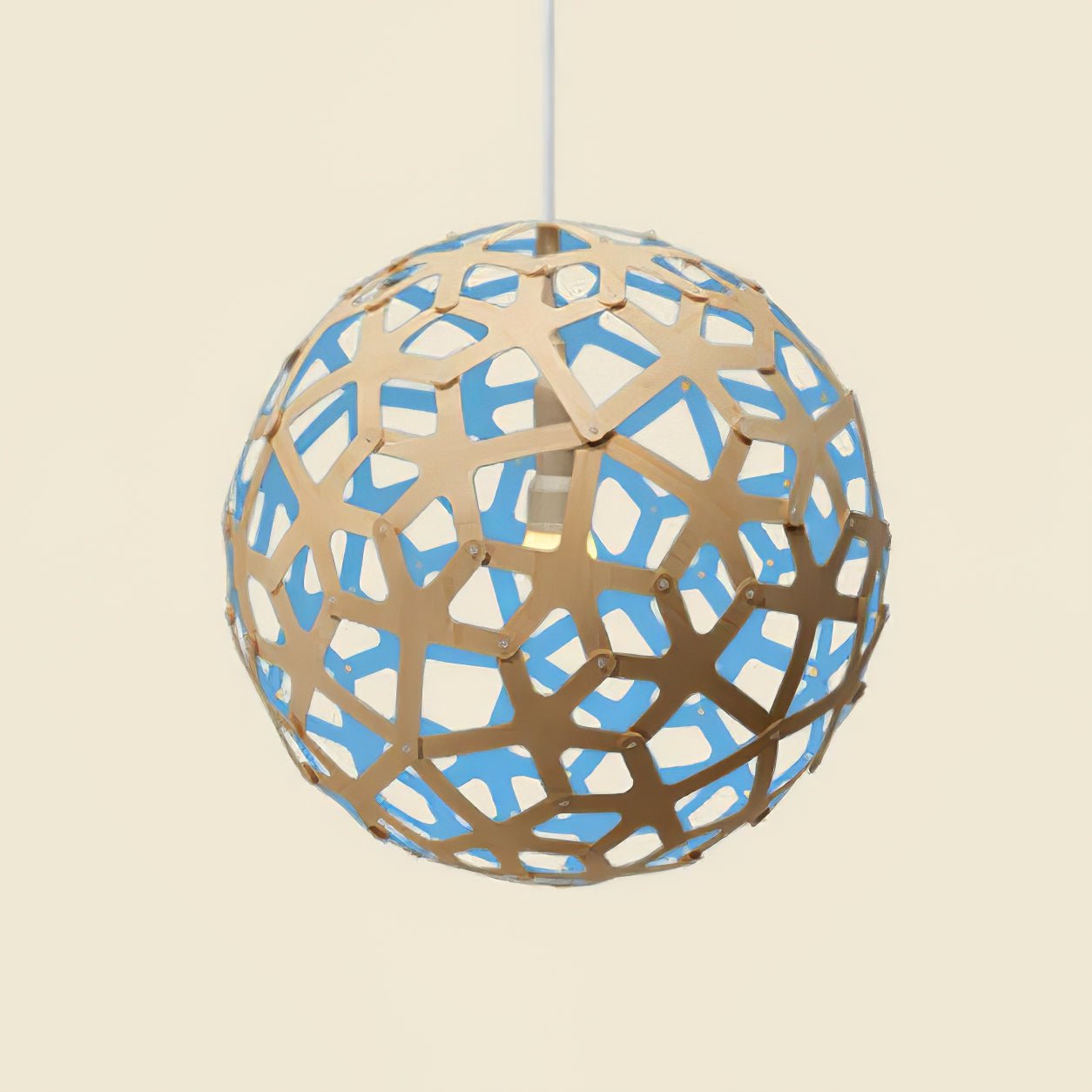 Lustra Suspension Géométrique en Bois Tressé - Neutralighting