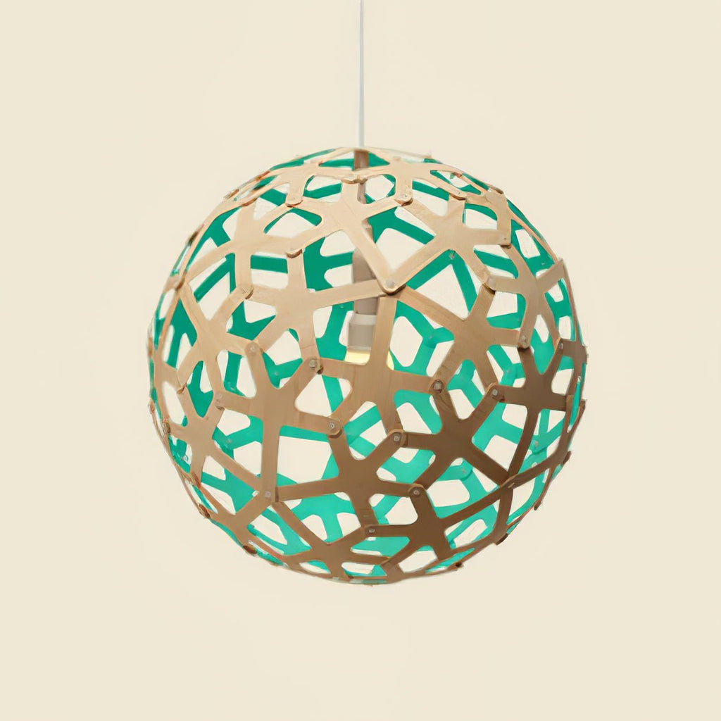 Lustra Suspension Géométrique en Bois Tressé - Neutralighting