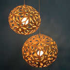 Lustra Suspension Géométrique en Bois Tressé - Neutralighting