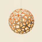 Lustra Suspension Géométrique en Bois Tressé - Neutralighting