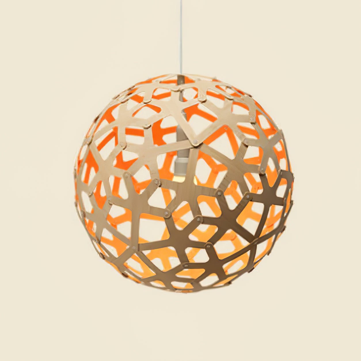 Lustra Suspension Géométrique en Bois Tressé - Neutralighting