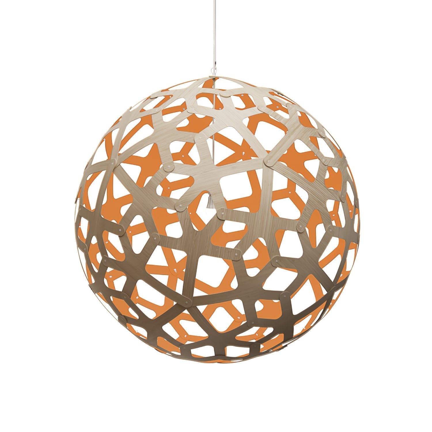 Lustra Suspension Géométrique en Bois Tressé - Neutralighting