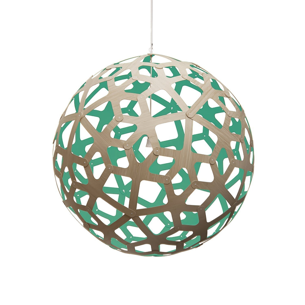 Lustra Suspension Géométrique en Bois Tressé - Neutralighting