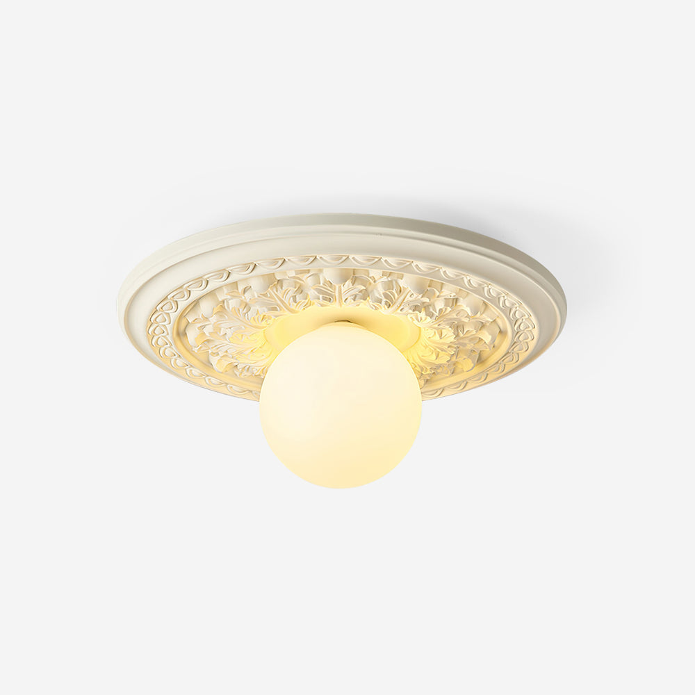 Ivorelle Plafonnier Sculpté Vintage - Neutralighting