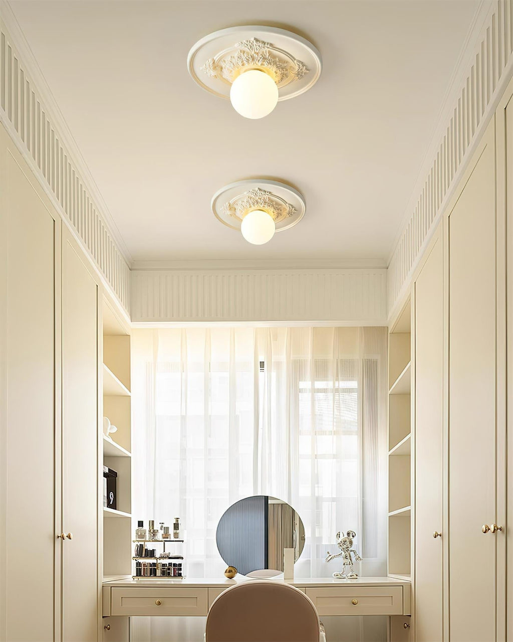 Ivorelle Plafonnier Sculpté Vintage - Neutralighting