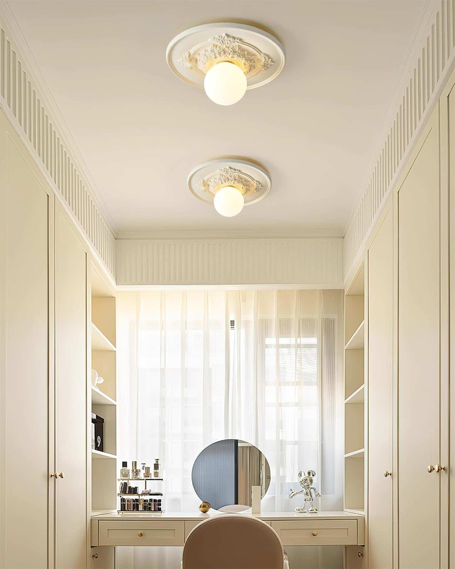 Ivorelle Plafonnier Sculpté Vintage - Neutralighting